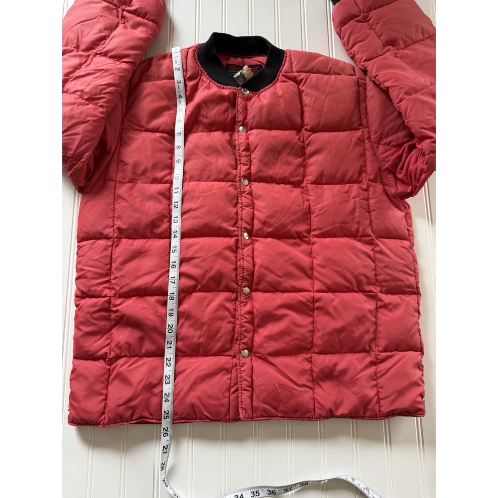 Vintage 10X Sport Clothing Goose Down Puffer Jacket Pink Snap‎ M USA Made - Picture 8 of 12